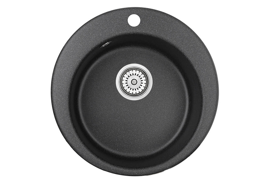 4801, ЧЁРНЫЙ, кухонная мойка, кварц GRANULA 4801-ST60 - Вид №1