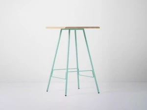 Gazzda Высокий квадратный стол из дуба Leina 097