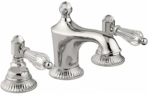 EMMEVI RUBINETTERIE Смеситель для раковины на 3 отверстия из латуни с автоматическим сливом The one atena