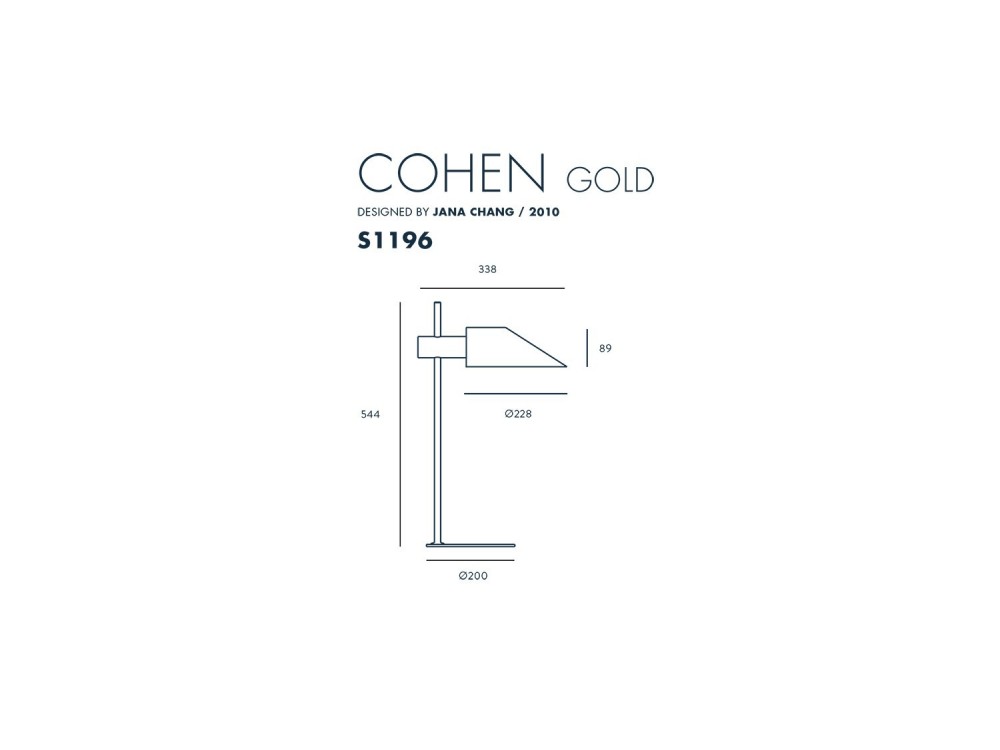 032357 Настольная лампа Gold латунь - черный Aromas del Campo Cohen  - Вид №2