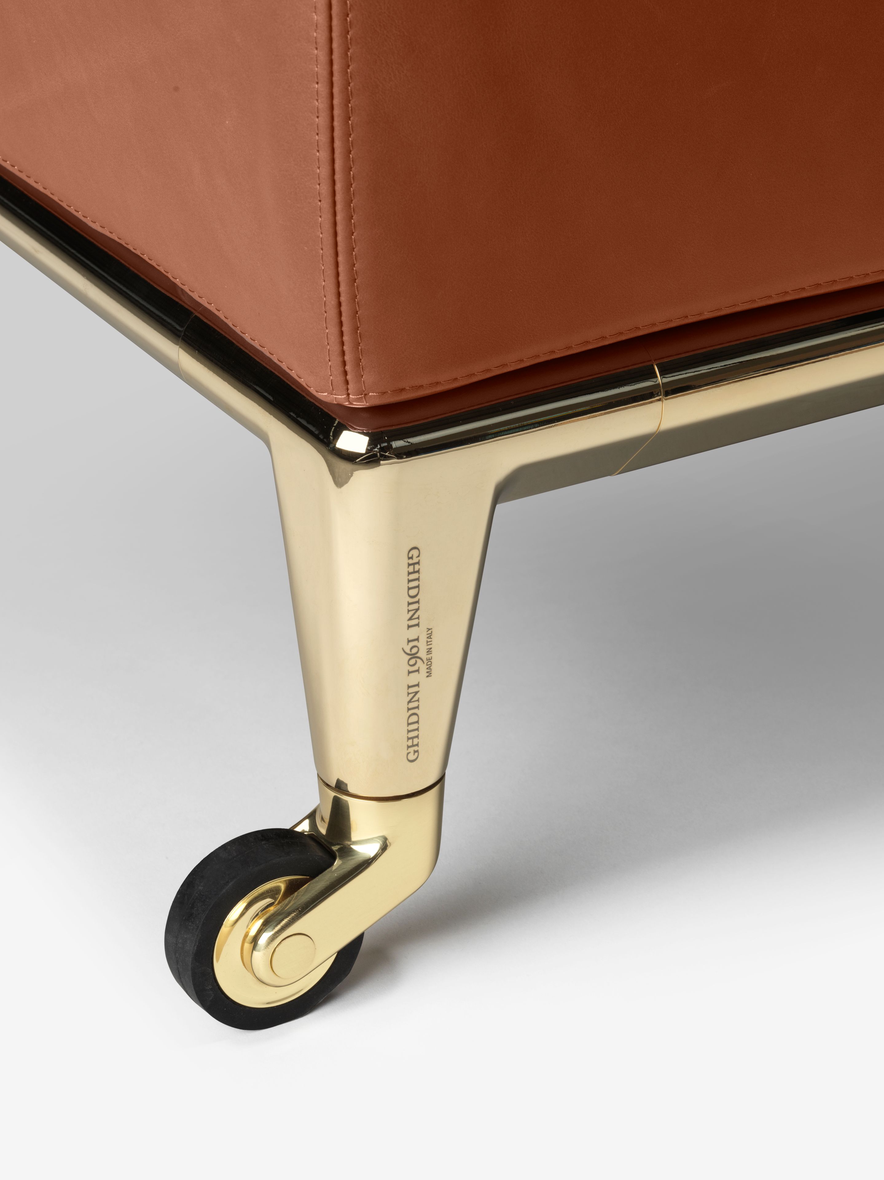 2-местный кожаный диван с колесами GHIDINI1961 Шейкер ARCH-00081915 - Вид №4