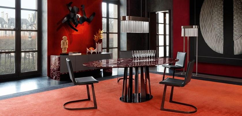 Roche Bobois Круглый обеденный стол из мрамора Les contemporains sun-id-1448088 - Вид №1