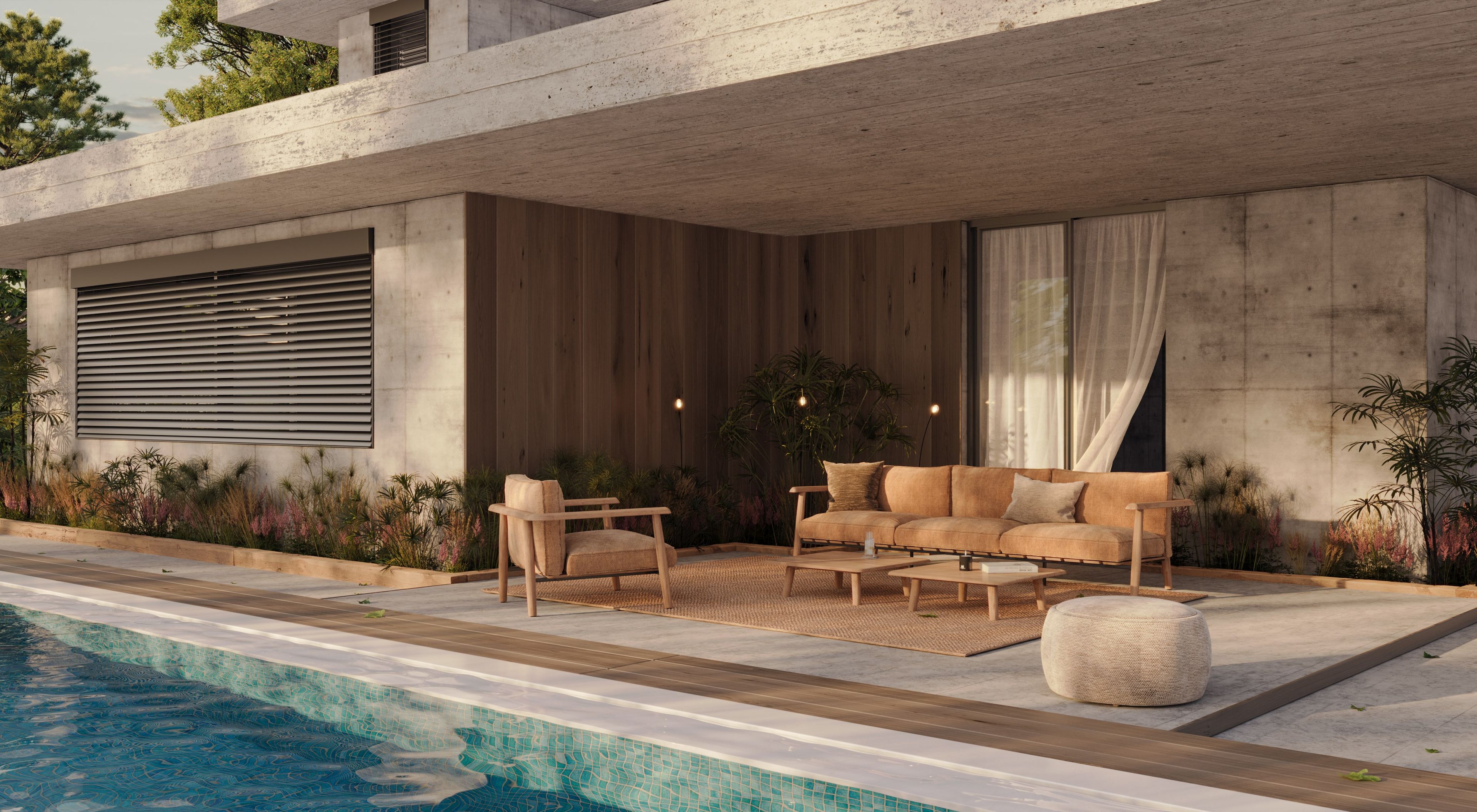 3-местный тканевый садовый диван Royal Botania Mambo Lounge ARCH-00120261 - Вид №1