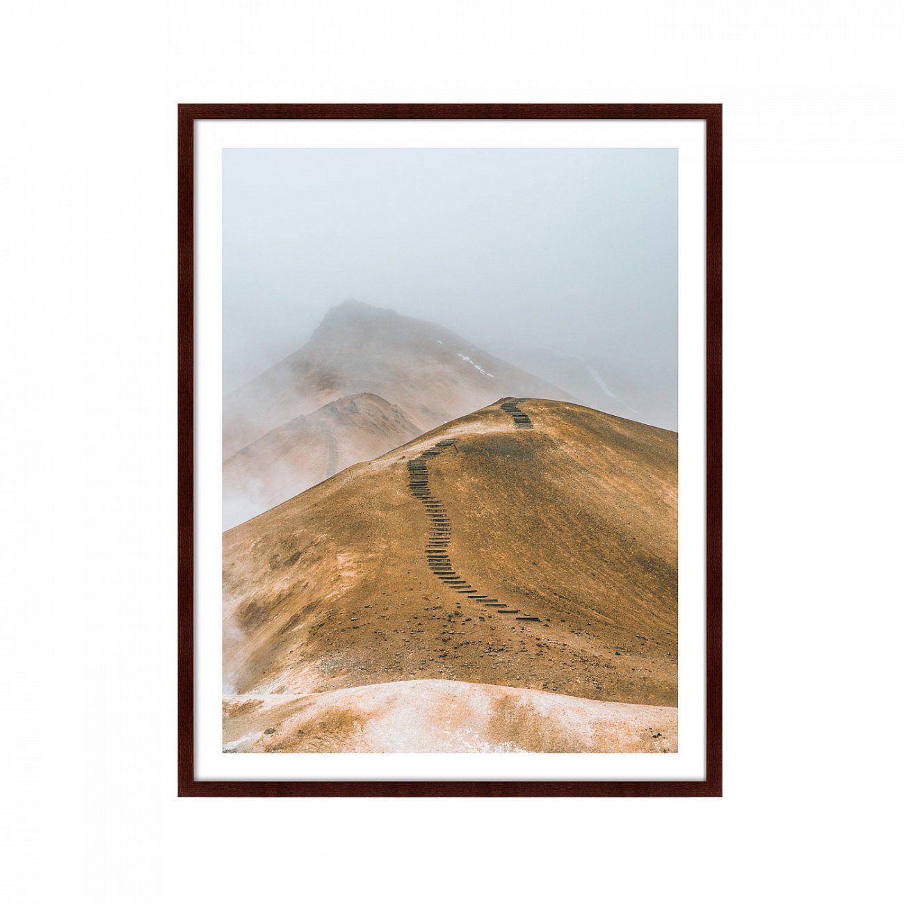 Фотокартина в раме 130х102 см Hveradalir (valley of hot springs), Iceland КАРТИНЫ В КВАРТИРУ  264741 Бежевый;голубой;серый;разноцветный  - Вид №1