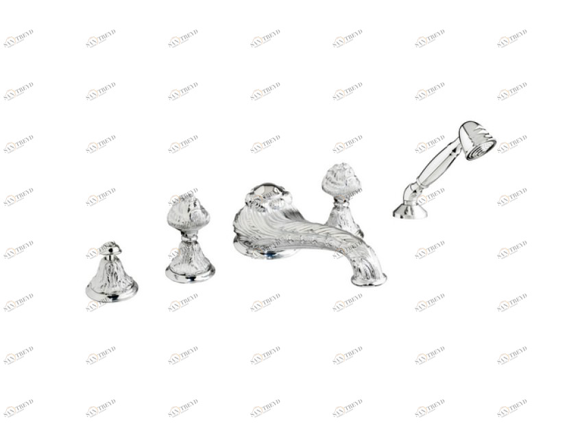 230416.B050.16 Набор для ванны с пятью отверстиями Золото 24К с черной патиной Mestre Versailles