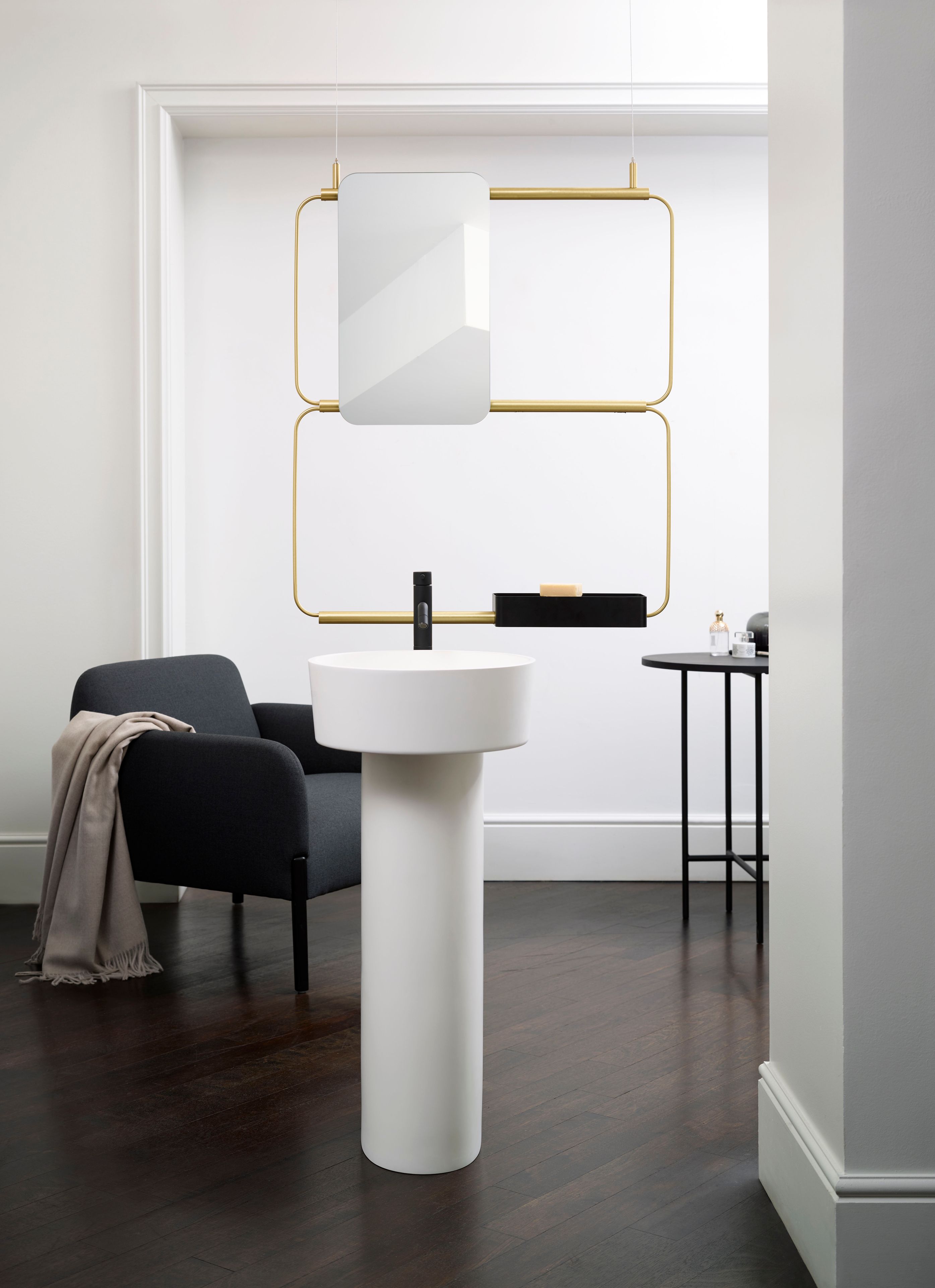 Круглый умывальник Livingtec® на колонне Ex.T плато ARCH-00071298 - Вид №3