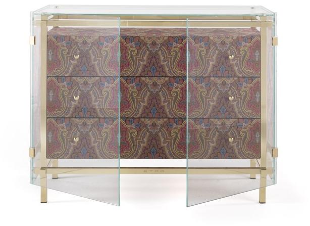 ETRO Home Interiors Комод из латуни и закаленного стекла Delhi E.deh.321.a - Вид №3