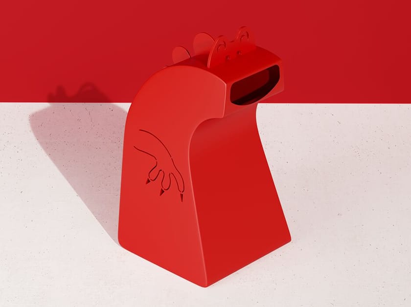 Корзина для мусора из оцинкованной стали DIMCAR MAURO IL DINOSAURO ARCH-00029644