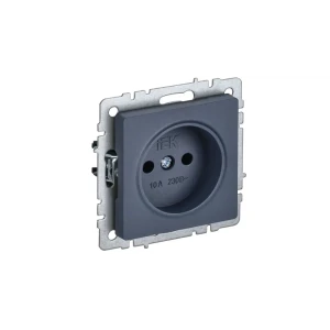 Розетка встраиваемая IEK Brite РС10-1-0-БрМ без заземления цвет маренго 89361855 STLM-2147667