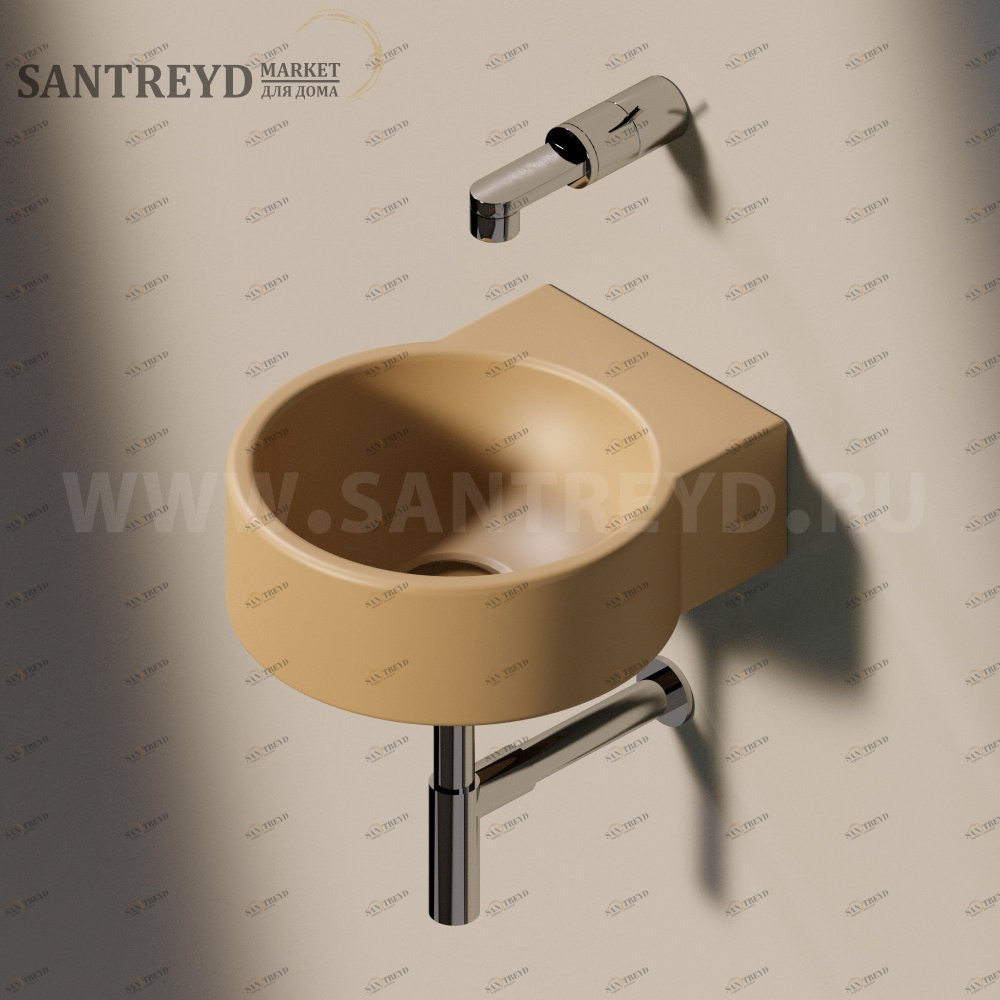 50599004 Подвесная раковина настенная круглая Ceramica Flaminia Twin