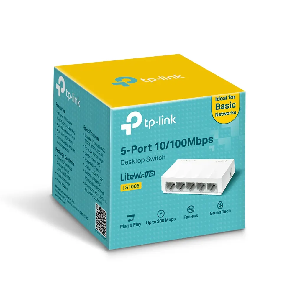Коммутатор TP-Link LS1005 100 Мбит/с 82677904 STLM-2145391 TP LINK  - Вид №4