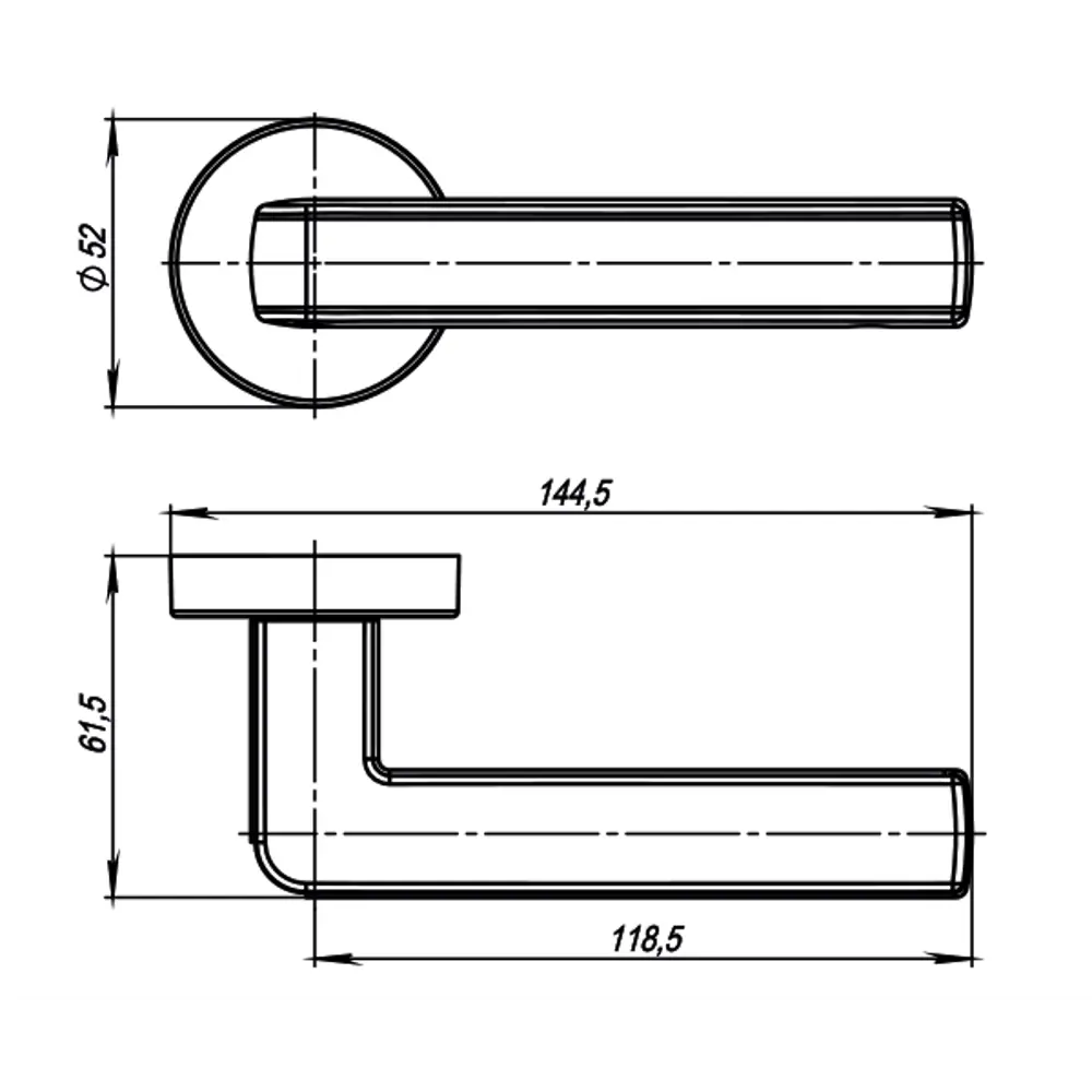 Ручка дверная Armadillo Cube URB3 без запирания ЦАМ гальваническое покрытие цвет матовый никель/белый STLM-2212052 - Вид №6