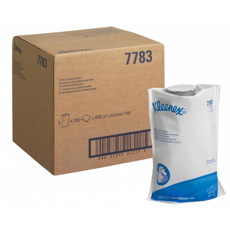 7783 Kimberly Clark Дезинфицирующие салфетки Kimberly Clark Kleenex 7783 в упаковке 6 пачек по 100 шт  - Вид №2
