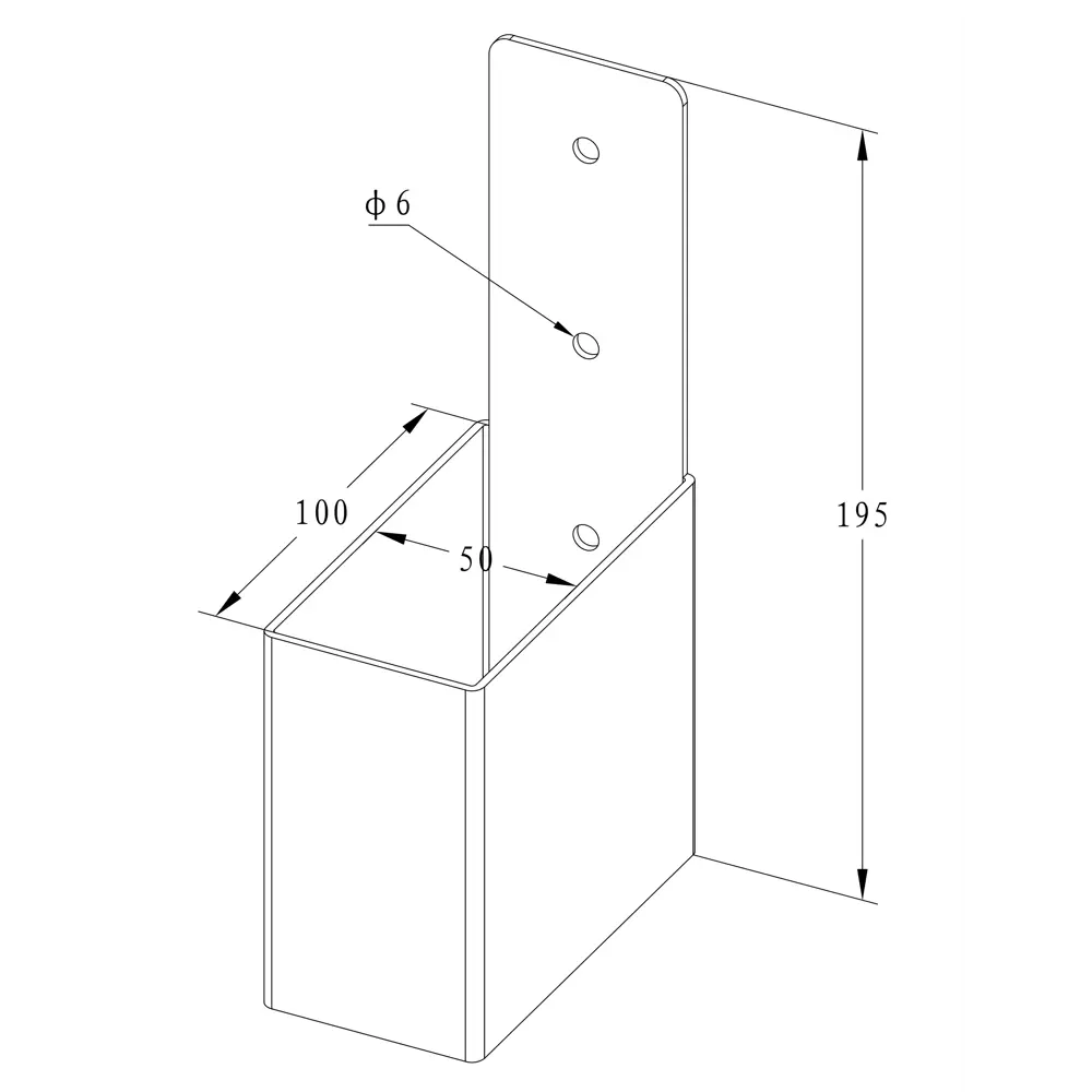 Santreyd Коннектор бруса 50×100 мм для надежного соединения стропил 89372069 STLM-1505406 - Вид №1