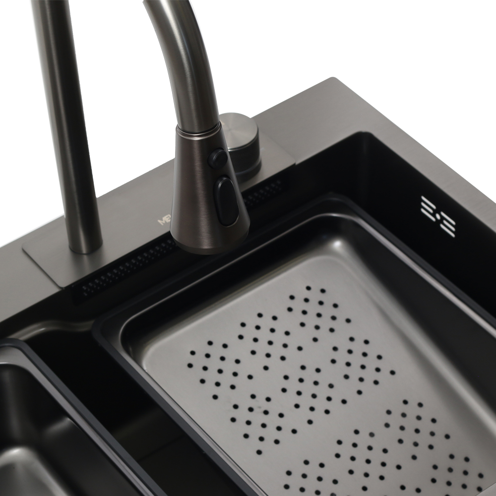 Мойка D6846B+6 MELANA ProfLine 3,0/215 ГРАФИТ врезная прямоугольная MLN-D6846B+6 D6846B+6 графит - Вид №3