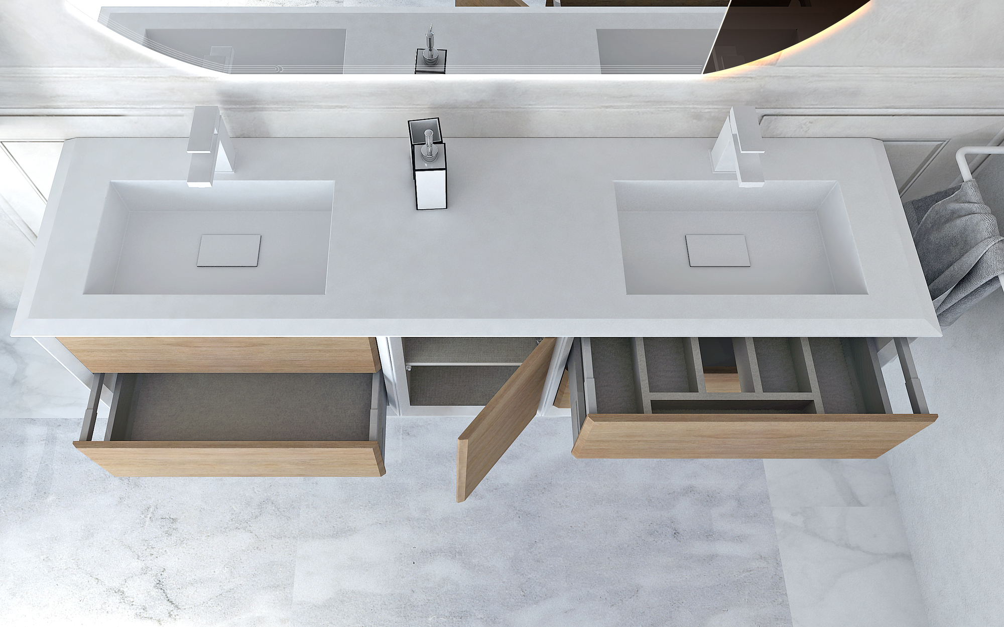 Мебель для ванной CEZARES BELLAGIO 175 Rovere Tabacco - Вид №3