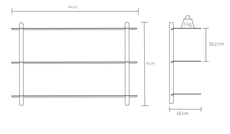 Стальной и деревянный настенный книжный шкаф Gejst Nivo ARCH-00127880 - Вид №11