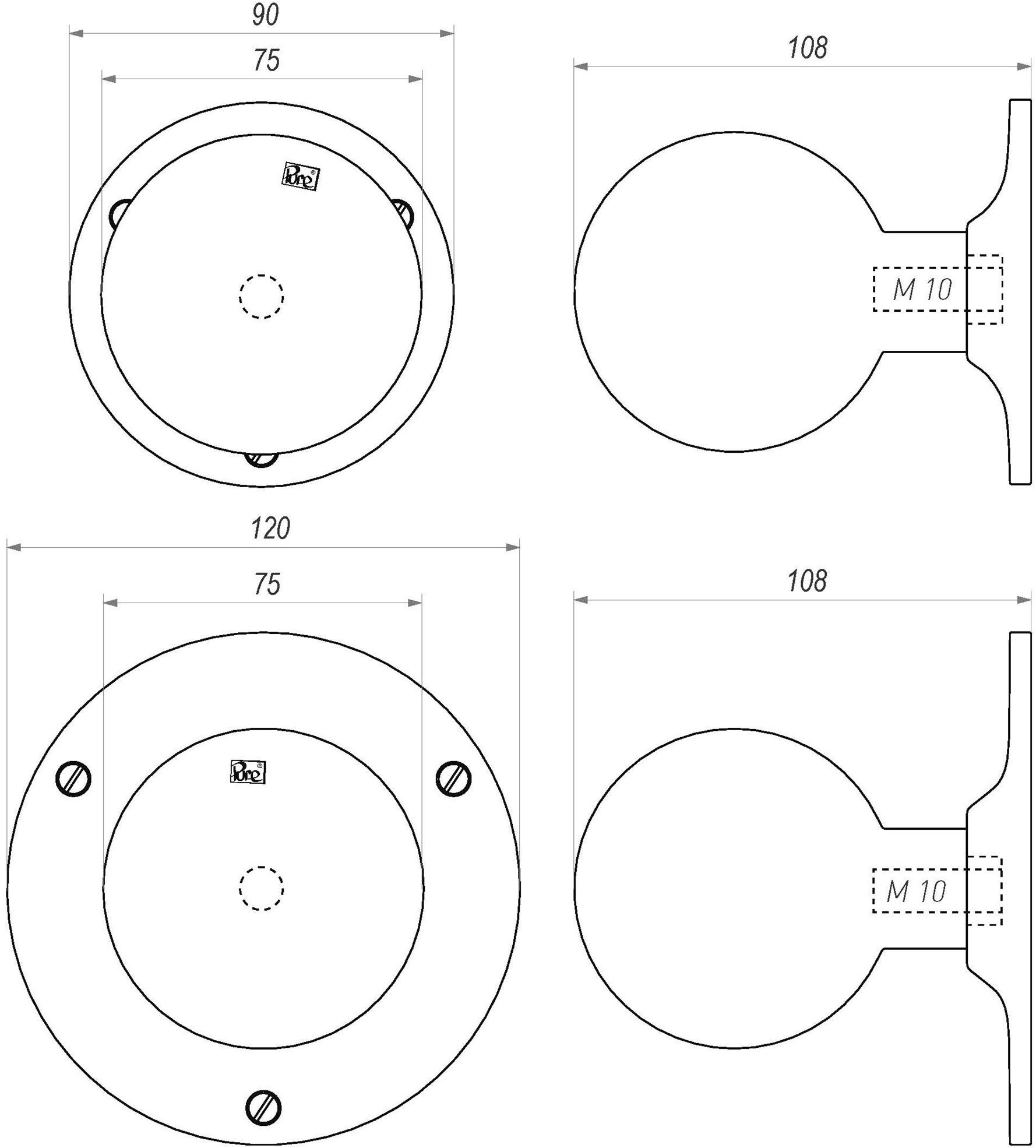 Dauby Дверная ручка Pure® 11763 - Вид №1