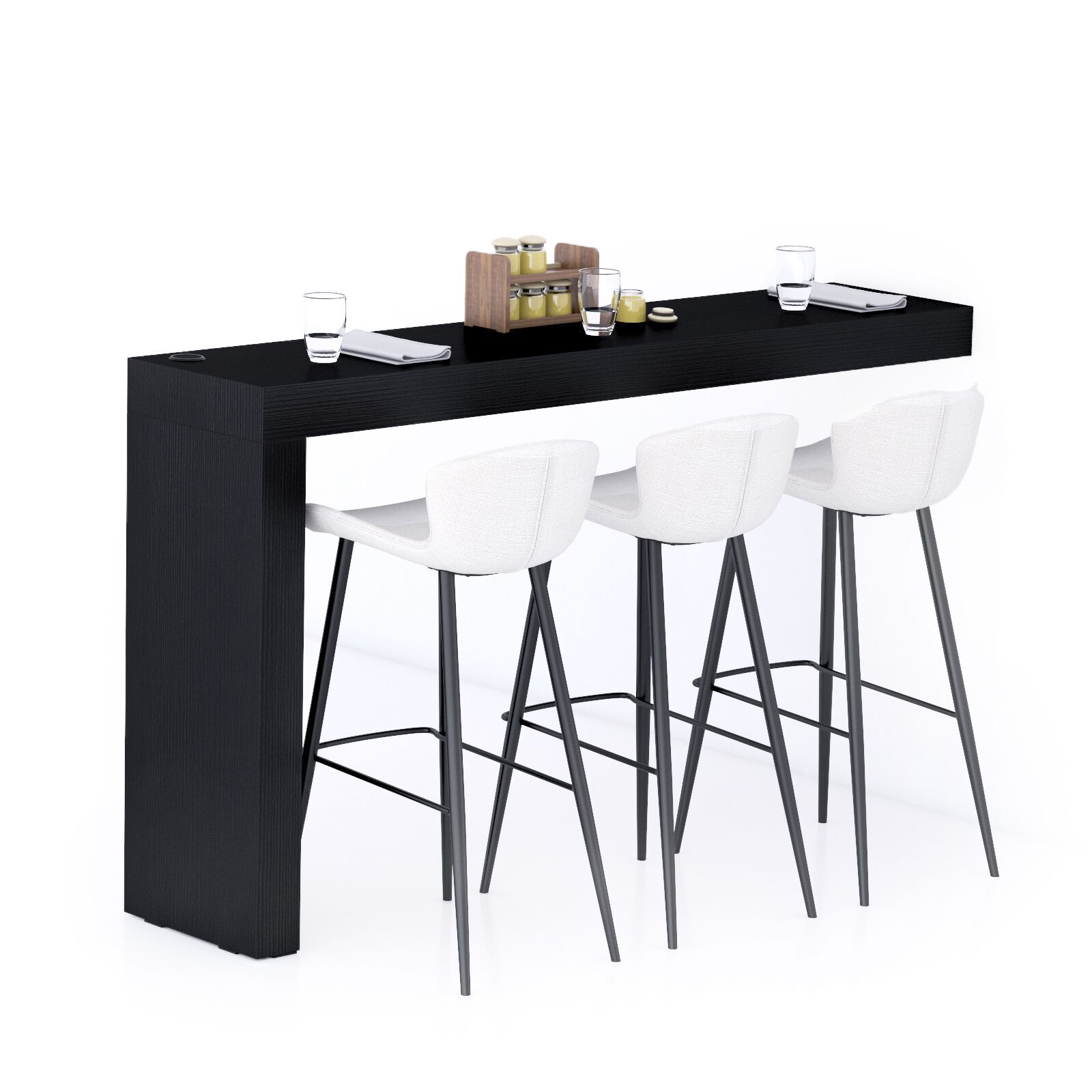 Высокий стол на полуострове в меламине с беспроводным зарядным устройством Mobili Fiver Evolution ARCH-00028433 - Вид №47