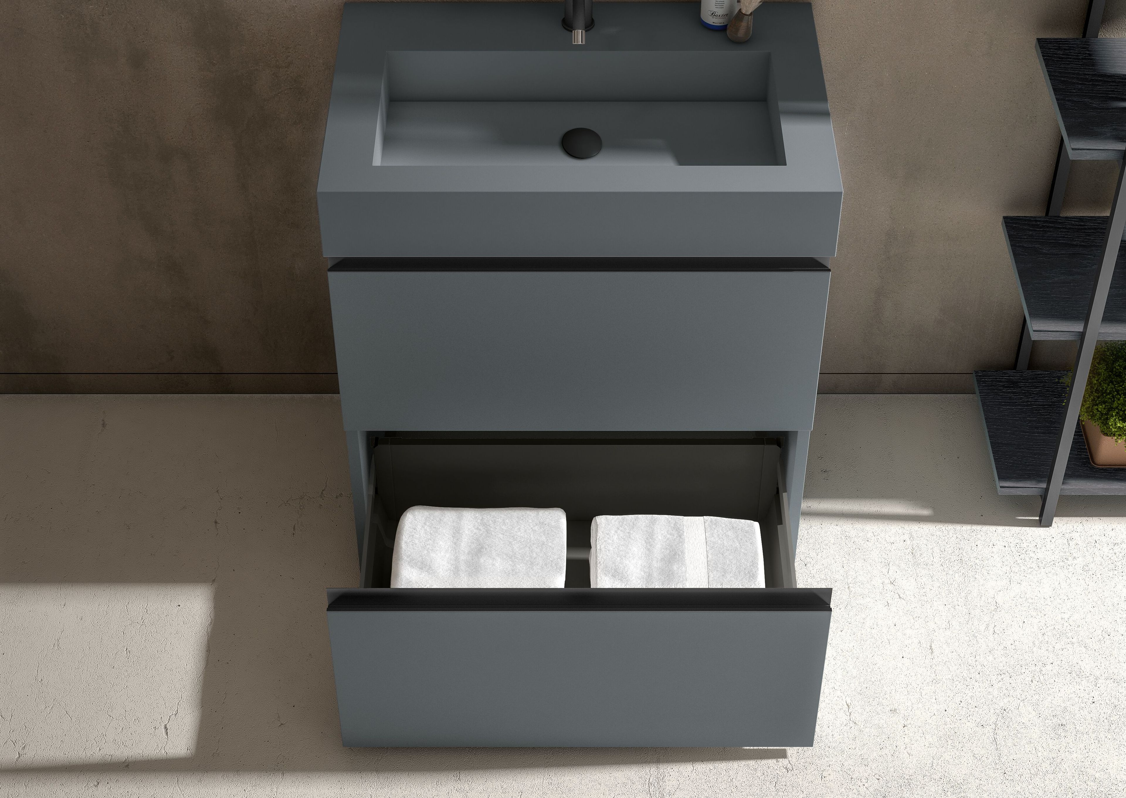 Шкаф для умывальника Fenix с зеркалом и стеллажом Birex Gola Up ARCH-00003830 - Вид №3