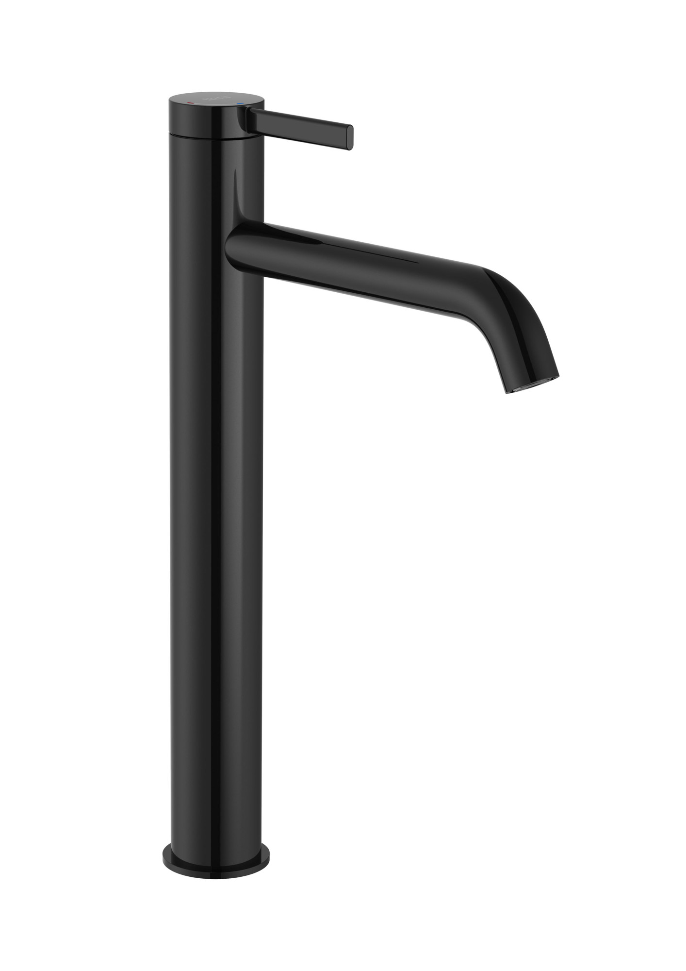 A5A349ECN0 Однорычажный смеситель для раковины с высоким изливом, сливом типа «щелк-клак» и гладким корпусом ROCA Ona