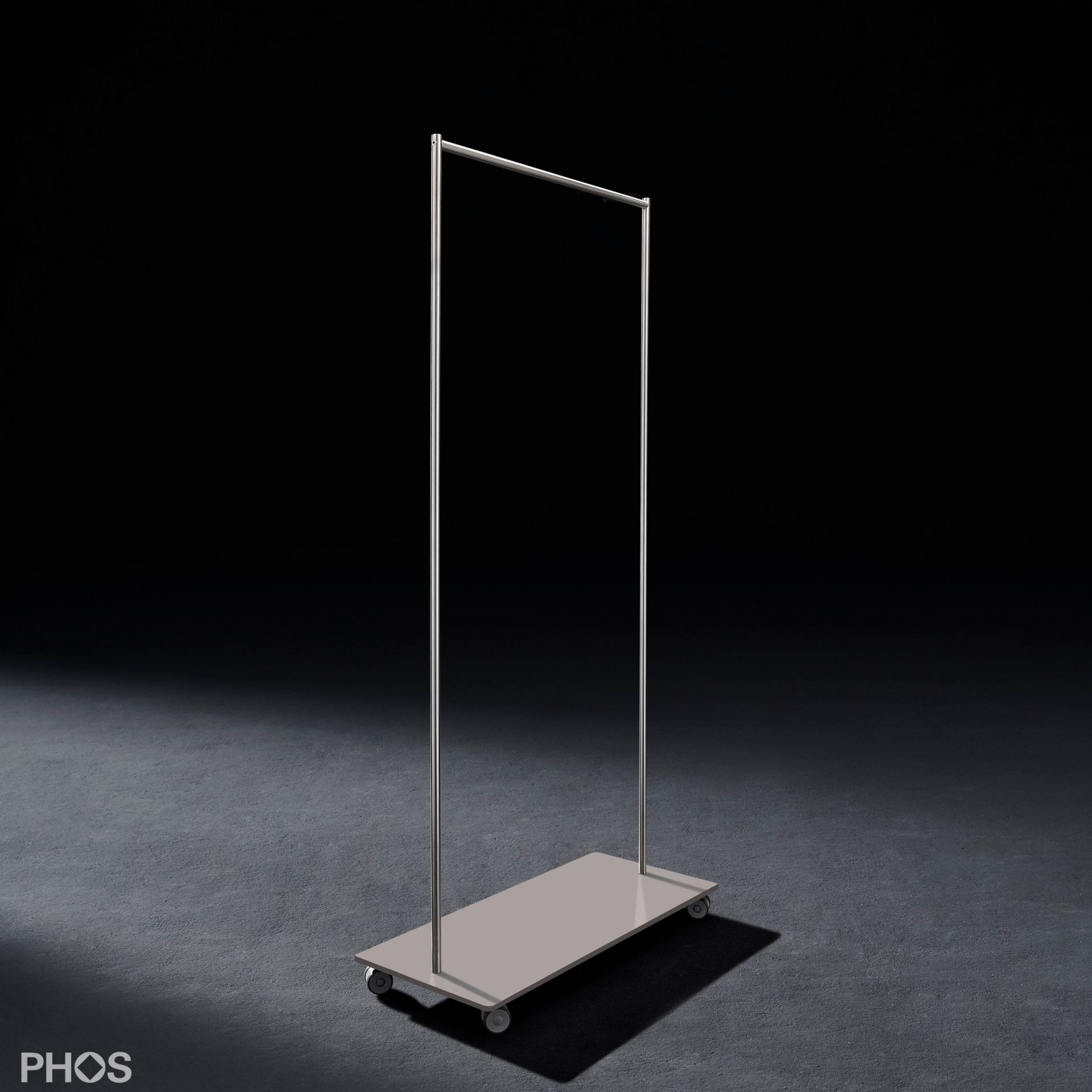 GW1 Гардеробная тележка Twin Pur с платяной штангой, основание: серое. PHOS  - Вид №1