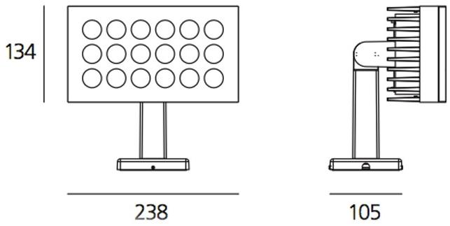 Artemide Регулируемый алюминиевый светодиодный проектор для улицы sun-id-1354460 - Вид №1