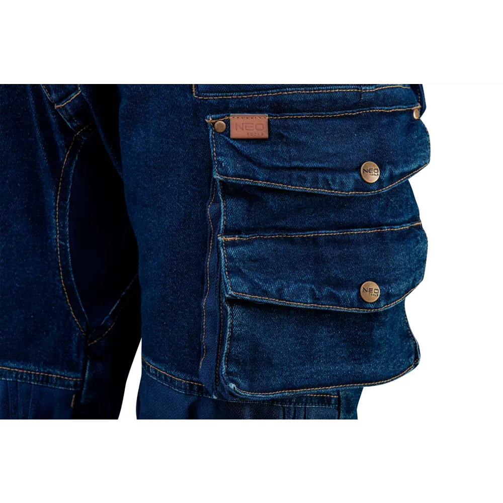 Брюки рабочие с усилением колена Neo Tools Denim синие размер XXL рост 187-190 83303328 STLM-2114944  - Вид №4