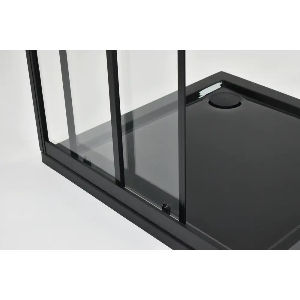 Душевая ширма Метакам Apart Black квадратная 90x90x185см цвет профиля черный раздвижная стекло 4мм прозрачное STLM-2206302 - Вид №35