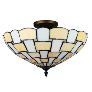 Потолочный светильник Omnilux OML-80107-03 OMNILUX ВИТРАЖ 201933 Белый;желтый