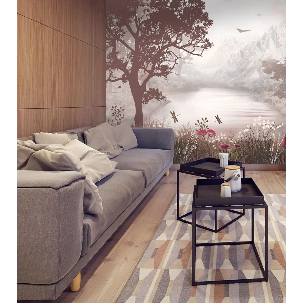 Фотообои «‎Утренний туман 3D флизелиновые 300x270 см L13-132 82912480 STLM-2155758 FBRUSH 3D FLIZART - Вид №2