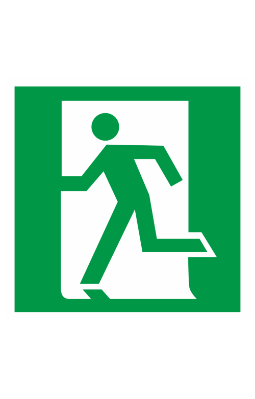 68190 Знак "Выход здесь " ( E 01-01 )  Эвакуационные знаки размер 100 х 100 мм Спецодежда 