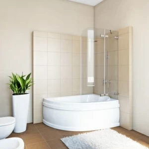 Шторка на ванну 70x160 GV-862AR прозрачное стекло 6 мм GUTEWETTER TREND PEARL