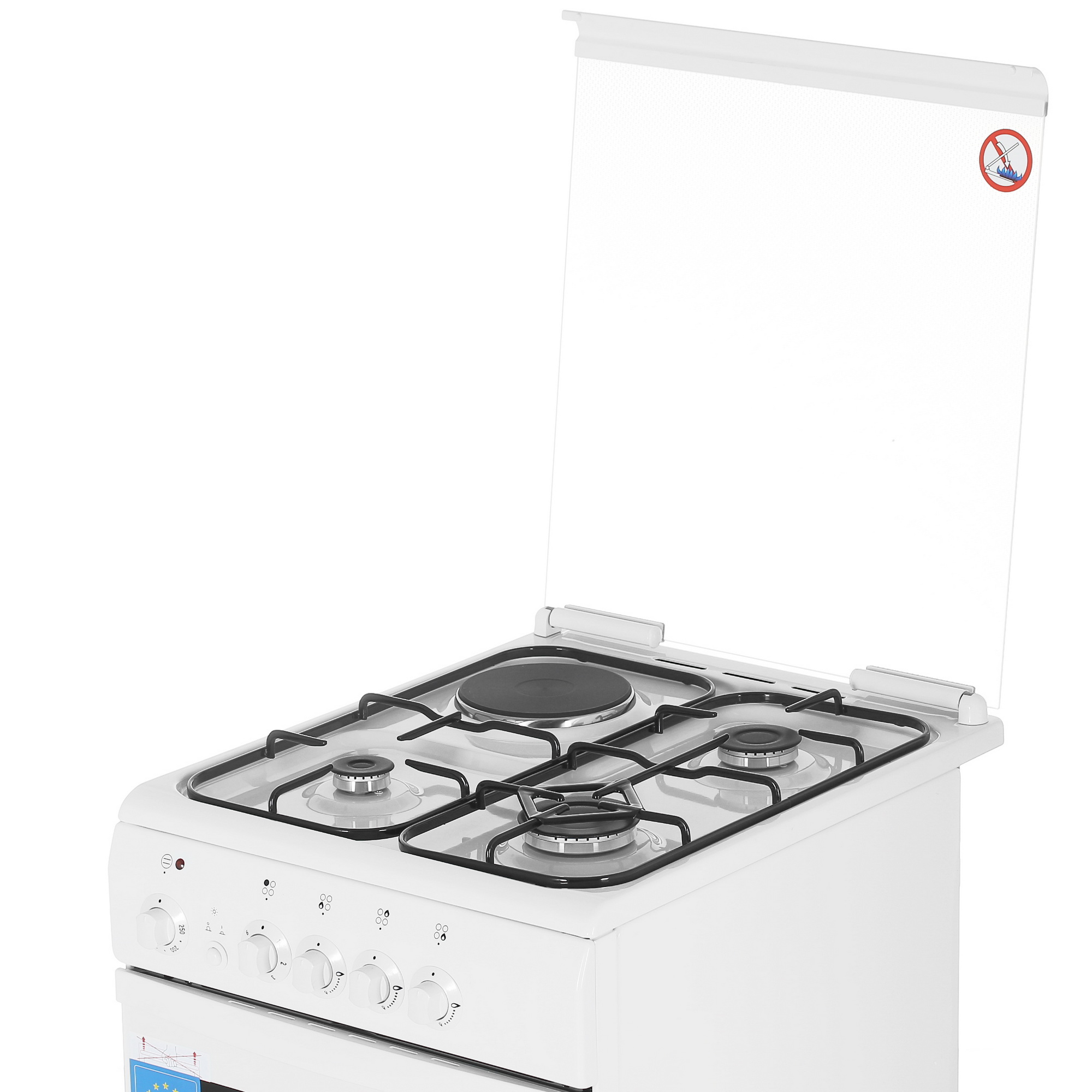 1185586 Комбинированная плита De Luxe 506031.01ГЭ (КР) белый STDN-0127392 - Вид №7