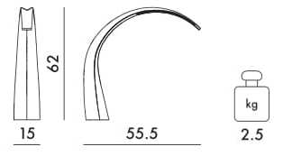 Светодиодная настольная лампа с регулируемой яркостью PMMA Kartell TAJ ARCH-00069937 - Вид №12
