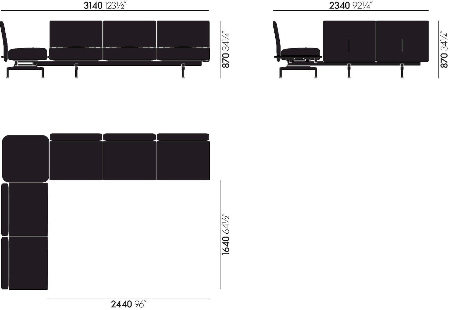 Секционный диван VITRA мягкая работа ARCH-00079650 - Вид №47