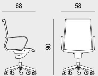Viganò Офисное кресло из ткани с колесами на козелке Omega sun-id-1494456 - Вид №4