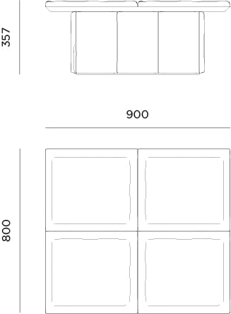 Квадратный журнальный столик Cimento® Riva ARCH-00074667 - Вид №9