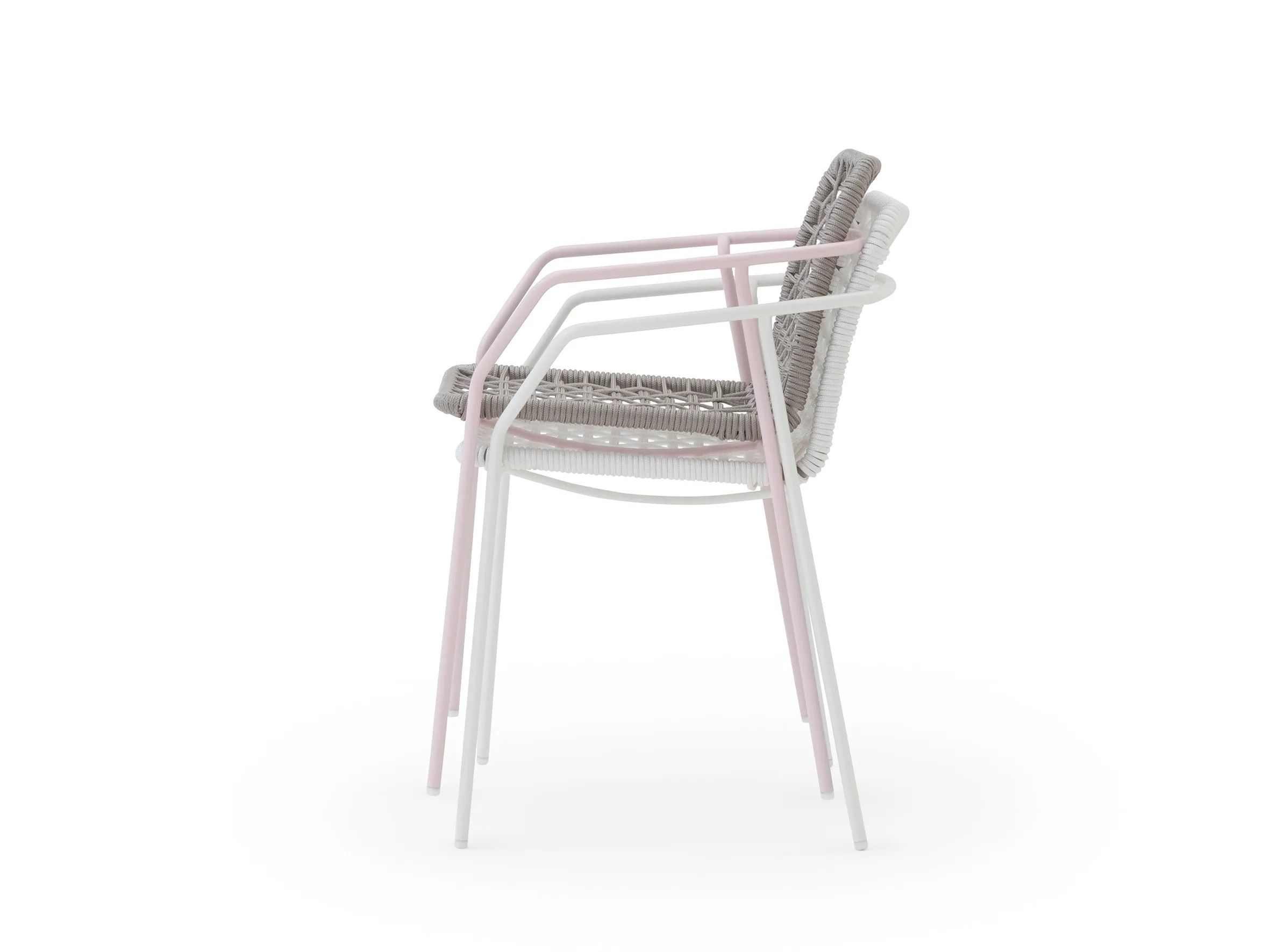 Стул со стальными подлокотниками и морской веревкой Billiani Sey ARCH-00049637 - Вид №1