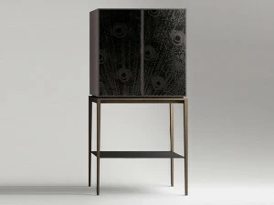 Paolo Castelli Барный шкаф из МДФ и матового стекла Peacock