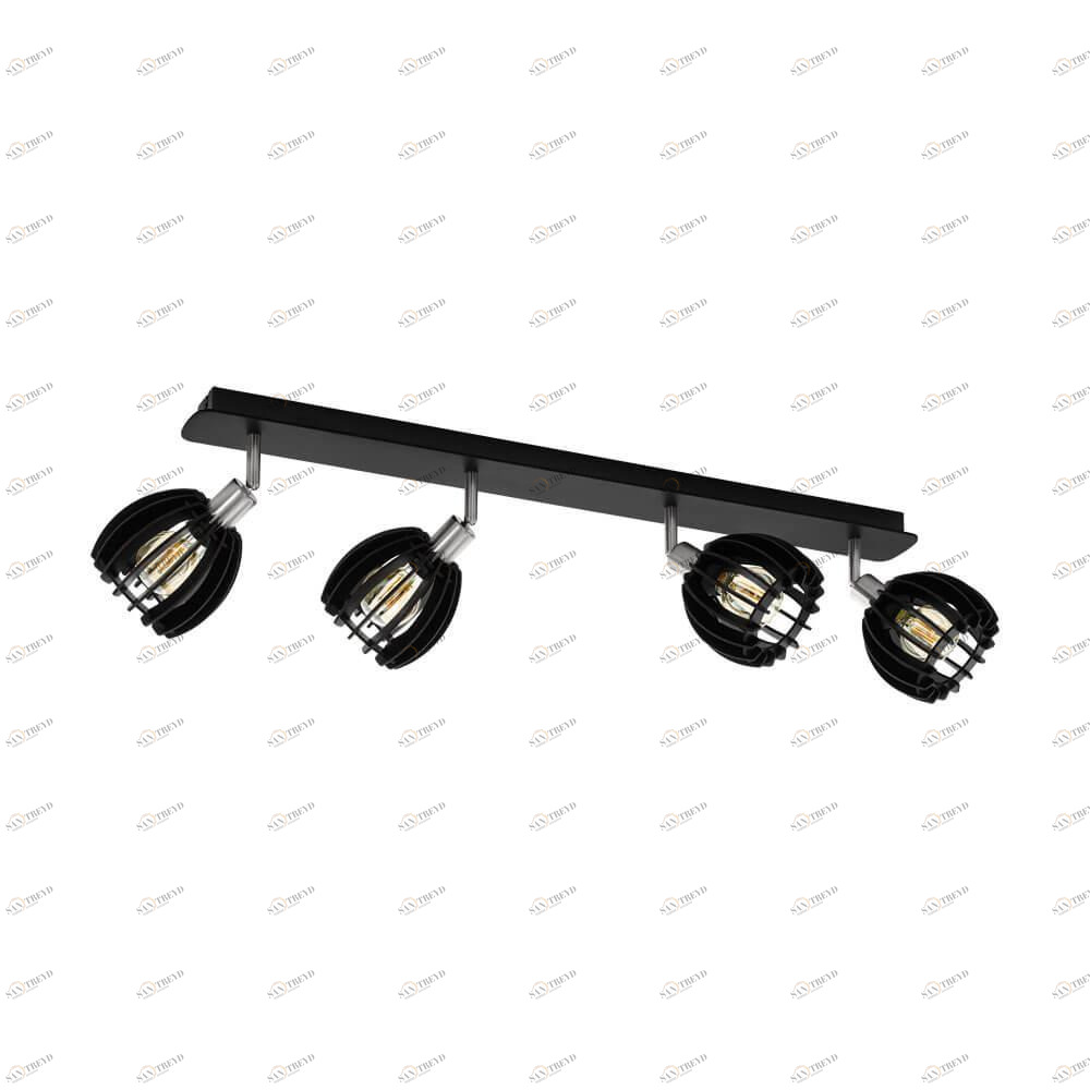 Спот потолочный черный с 4 плафонами Eglo Cossano-Spot 98161 EGLO COSSANO-SPOT 00-3891921 Черный 