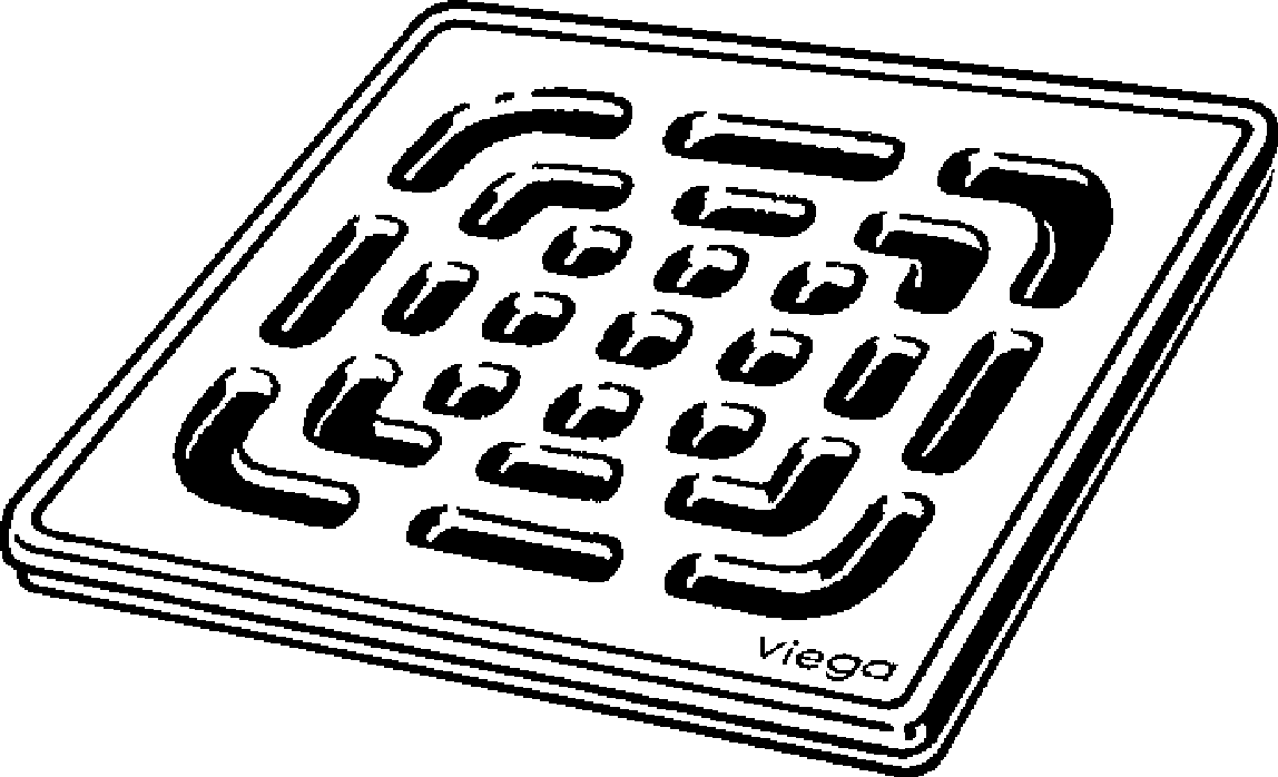 Канализационная арматура  Напольные трапы Advantix  Оборудование  Надставные элементы, рамки для установки решеток VIEGA 627 072 Модель 4922.9 Santreyd  - Вид №1