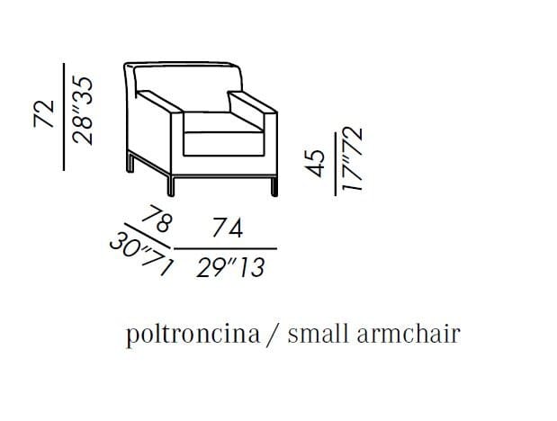 Съемное кресло из ткани Meridiani Берри ARCH-00058441 - Вид №2
