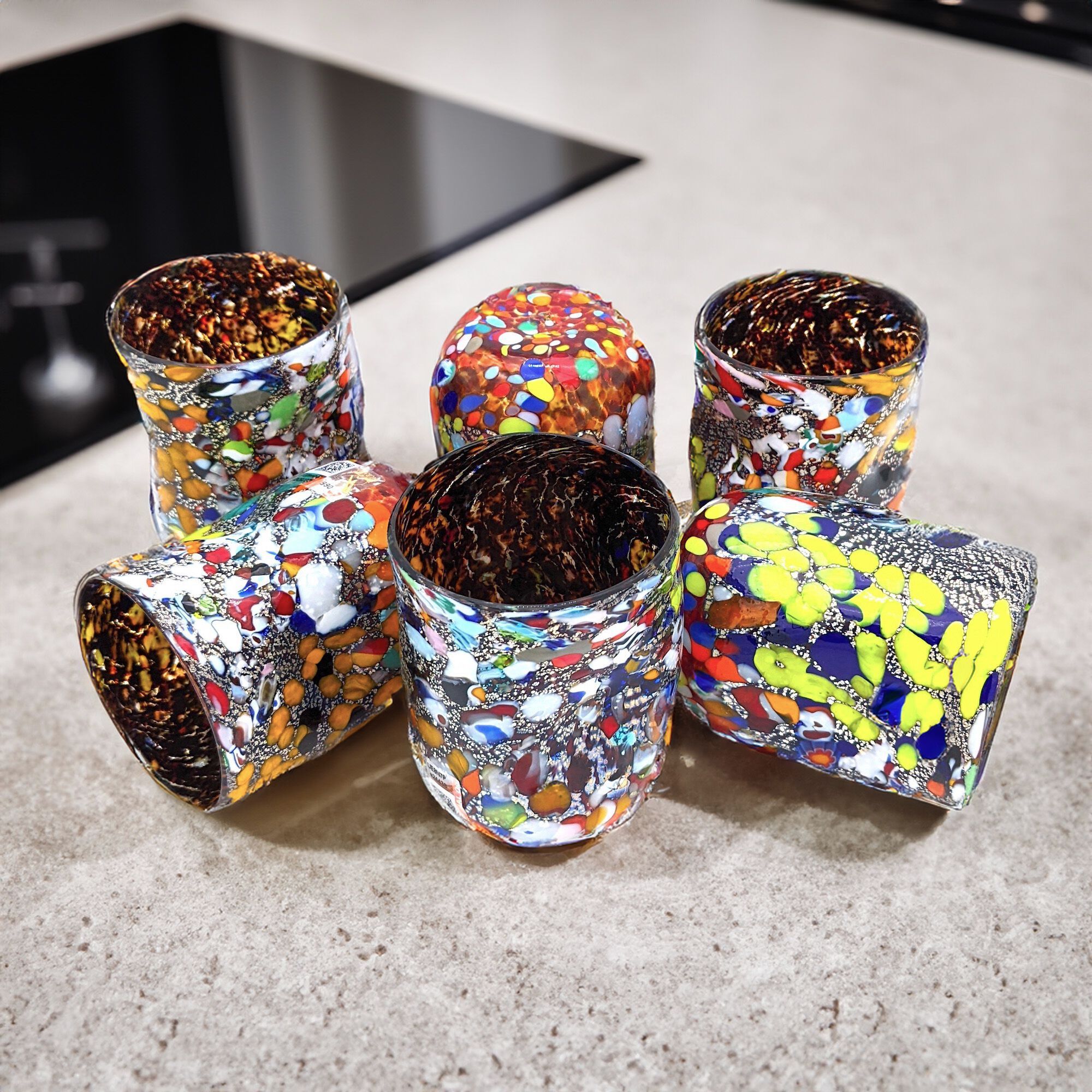 Набор из шести стаканов из муранского стекла ручной работы YourMurano готы ARCH-00067640 - Вид №3