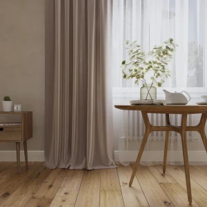 Штора на ленте блэкаут Ален 140x270 см цвет светло-бежевый