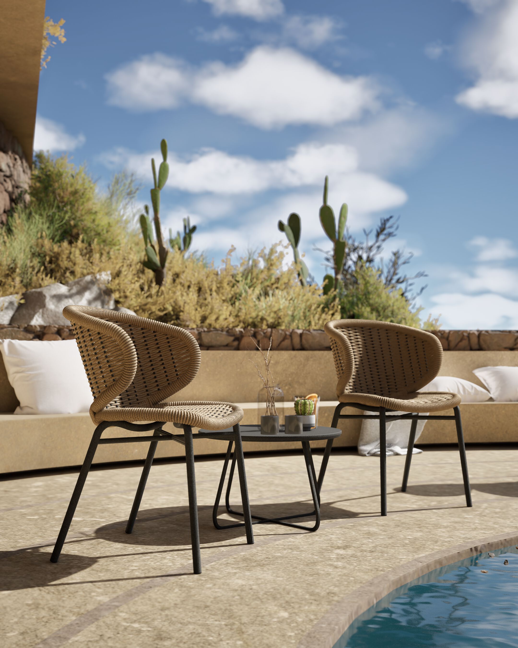 Штабелируемый садовый стул из морской веревки DRIGANI Бильбао ARCH-00147891 - Вид №2