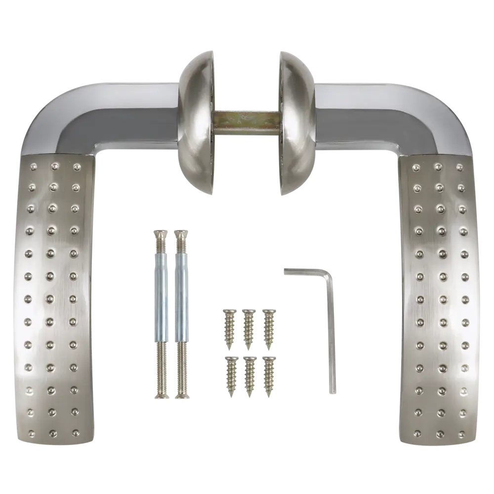 Дверные ручки EDSON для межкомнатных дверей в стиле никель 85168511 STLM-0059335 - Вид №1