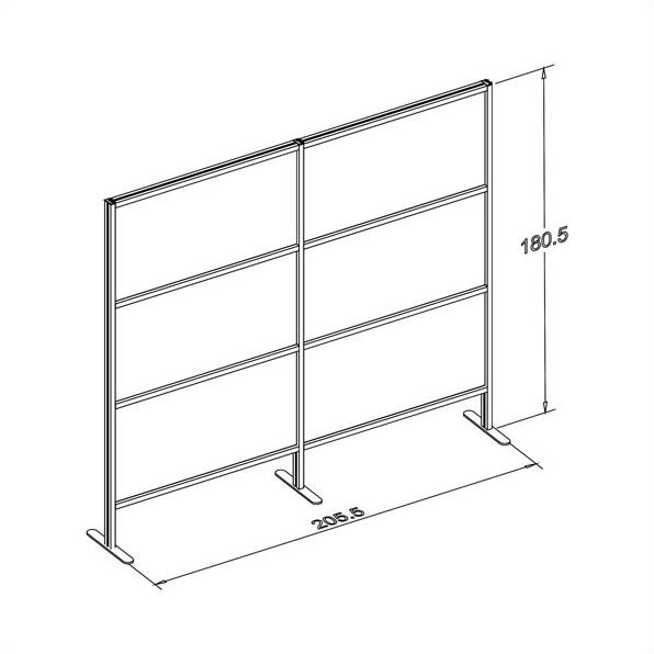 STUDIO T Отдельно стоящая офисная перегородка  Green180a  - Вид №8