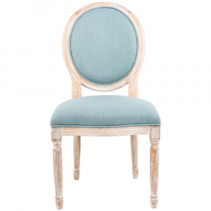3113000 Стул «Луи / Пудровый голубой» (лен, белый жемчуг) Object Desire