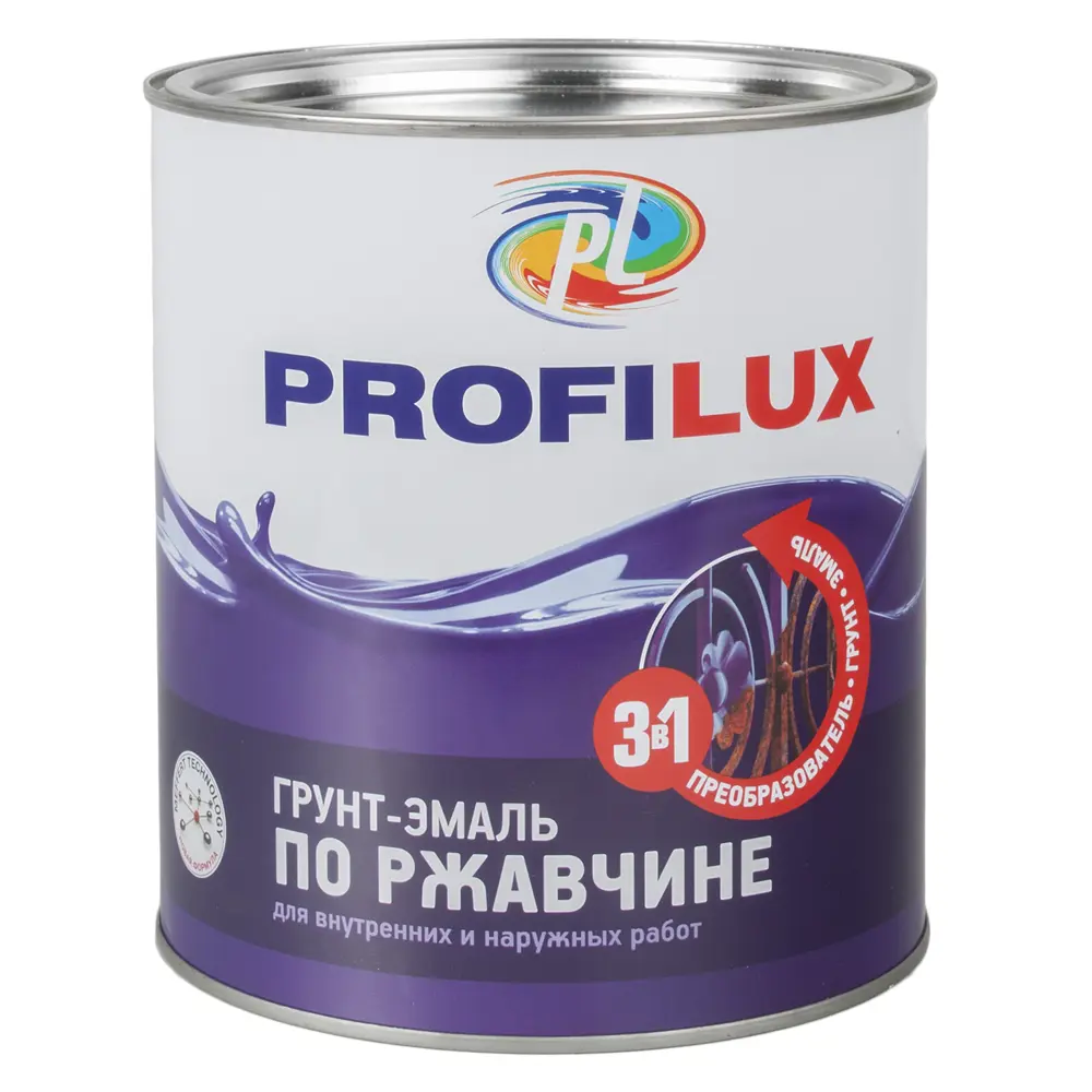 Эмаль по ржавчине 3в1 цвет чёрный 2.7 кг PROFILUX STLM-2200410